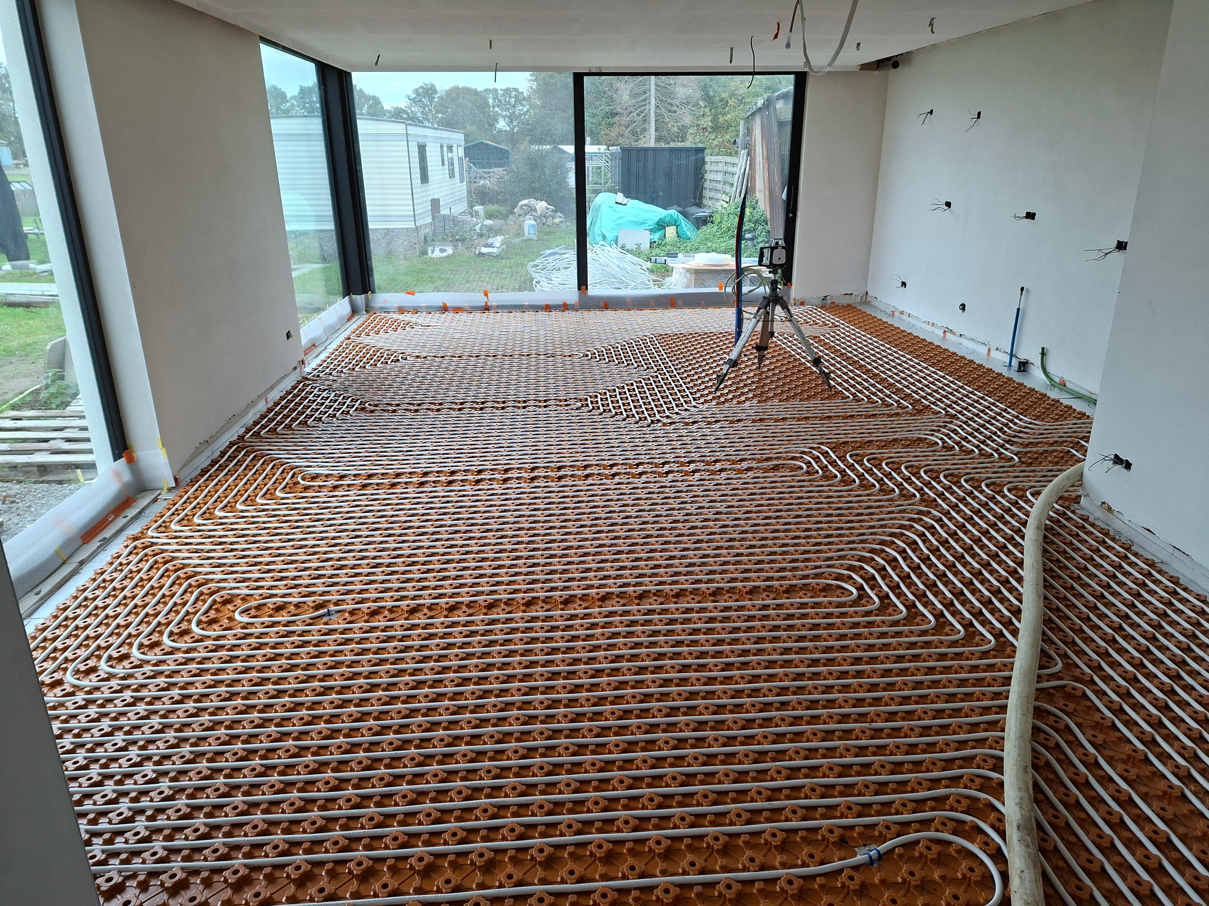 Vloerverwarming op schuimbeton